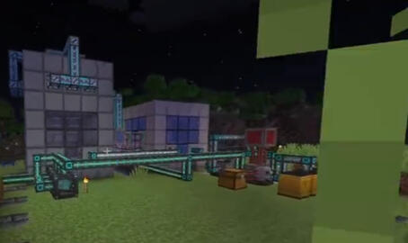 minecraft w/ a very automation heavy mod